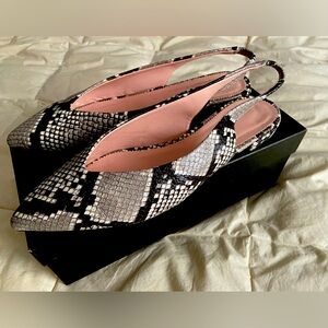 J. Crew Python Slingback Flats
